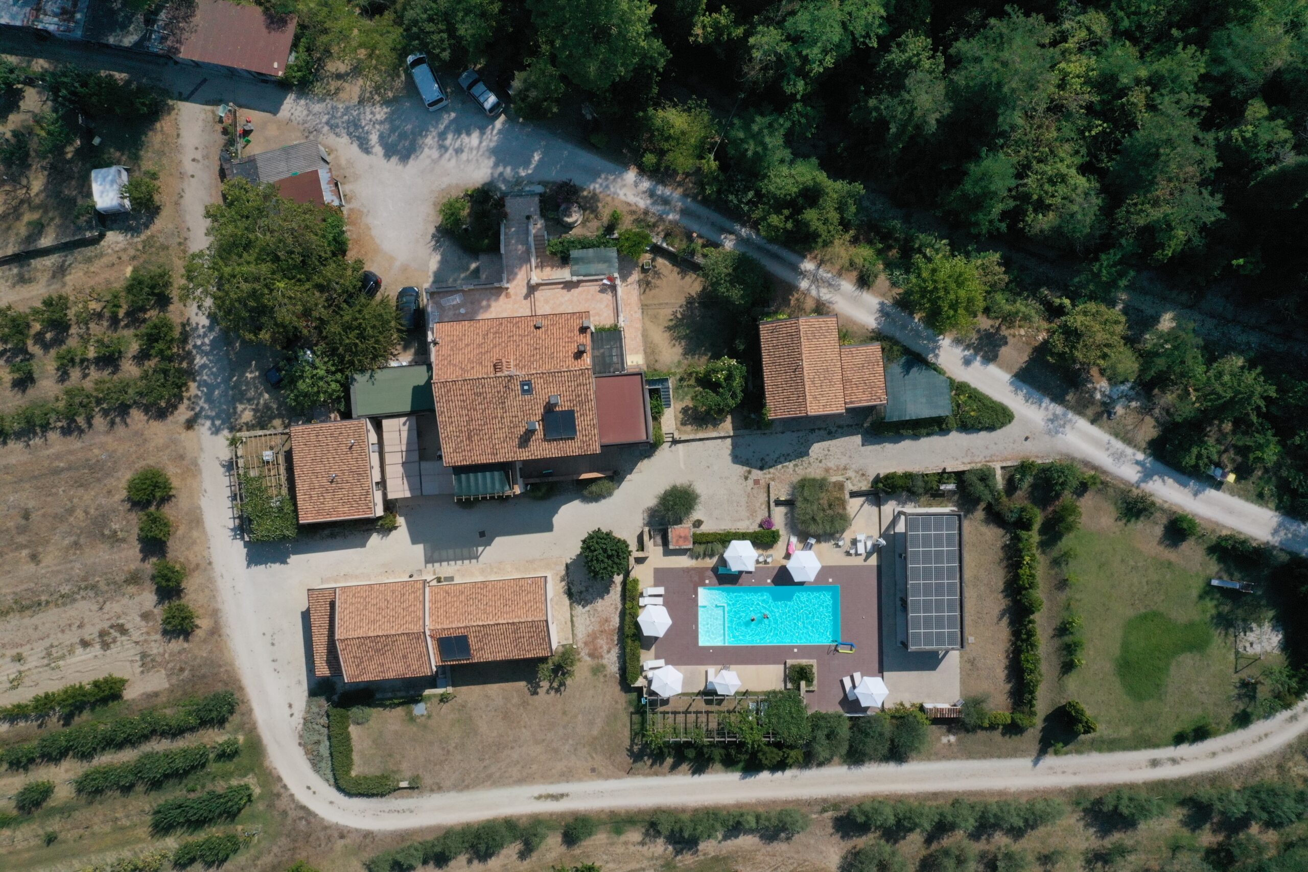 vista dall'alto agriturismo